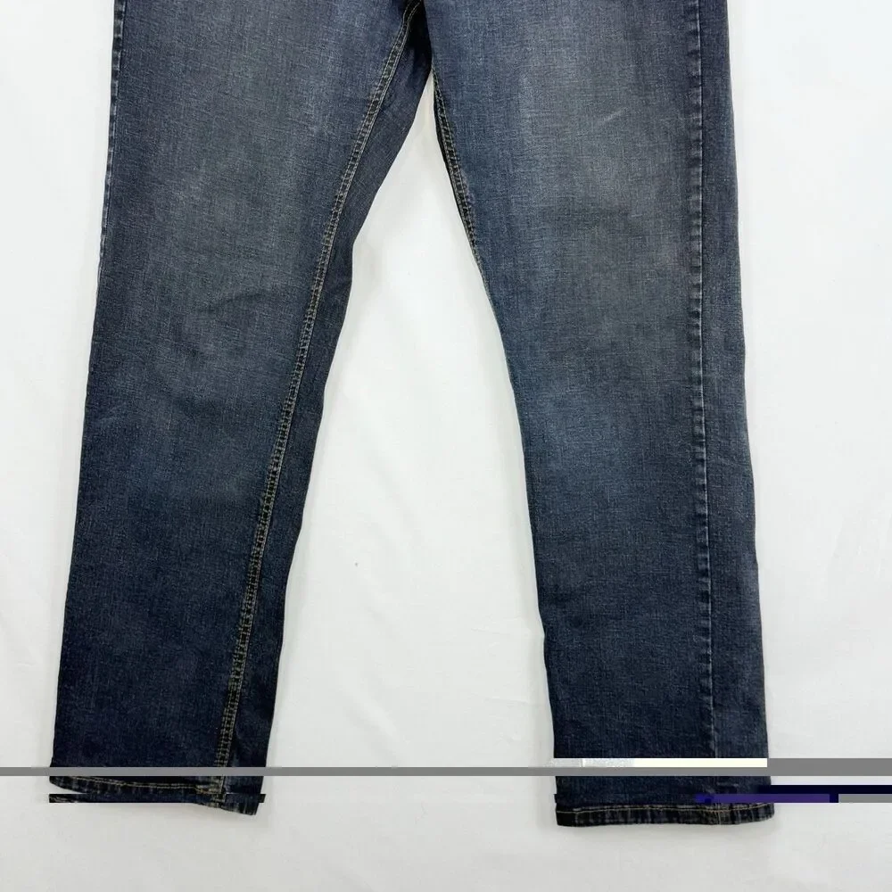 Men's Urban Star Jeans Straight Stretch Medium Wash 5 Pocket Size 36x32